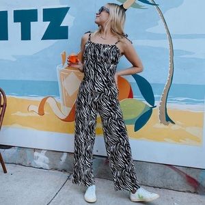 Top Shop Zebra Jumpsuit